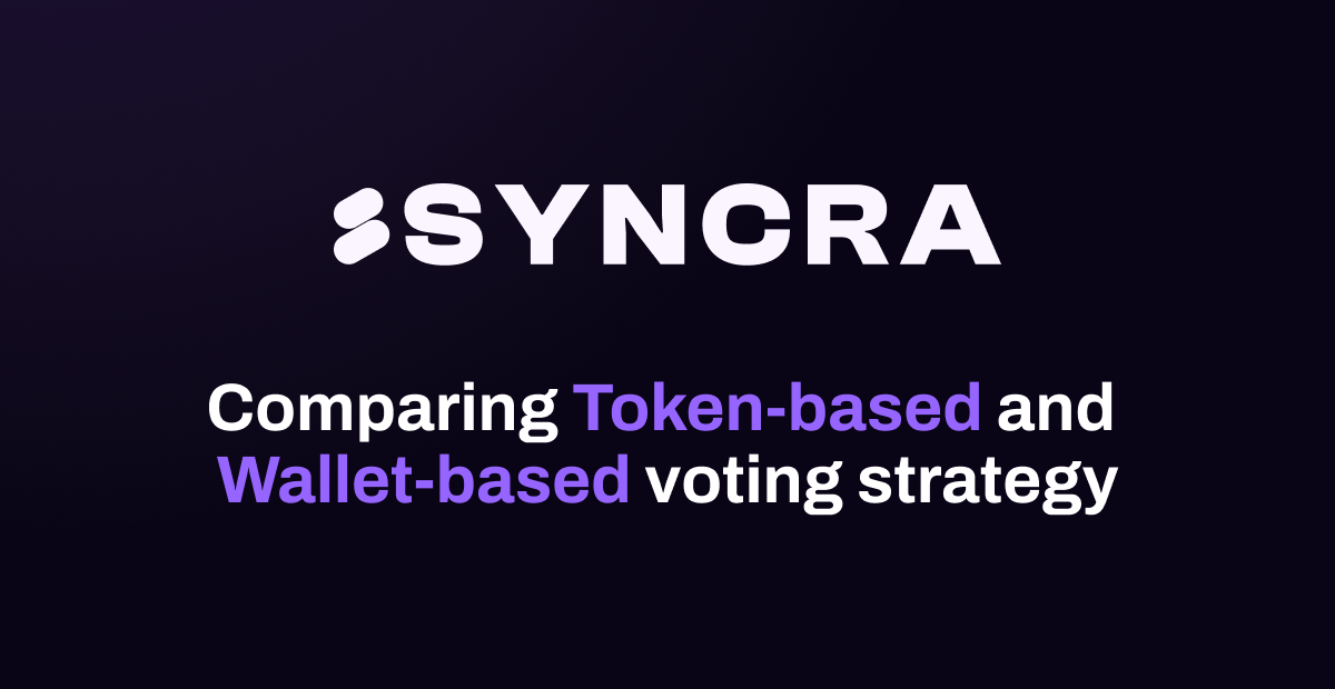 Choosing the Right Voting Strategy for Your DAO with Syncra title image